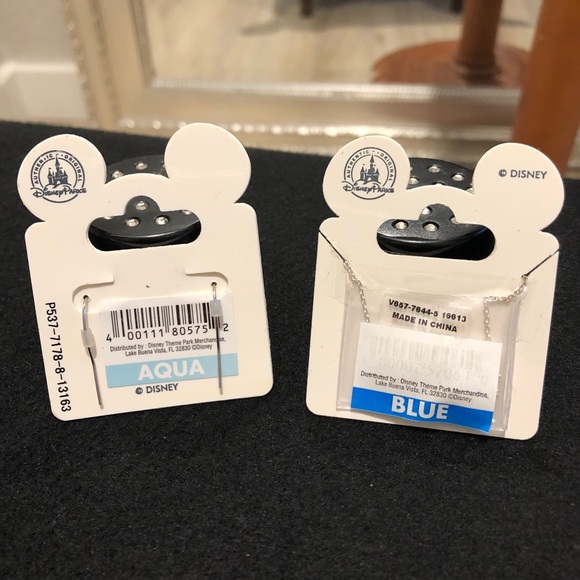 NEW POLKA DOT MICKEY MOUSE NECKLACE & EARRINGS SET - Picture 2 of 2